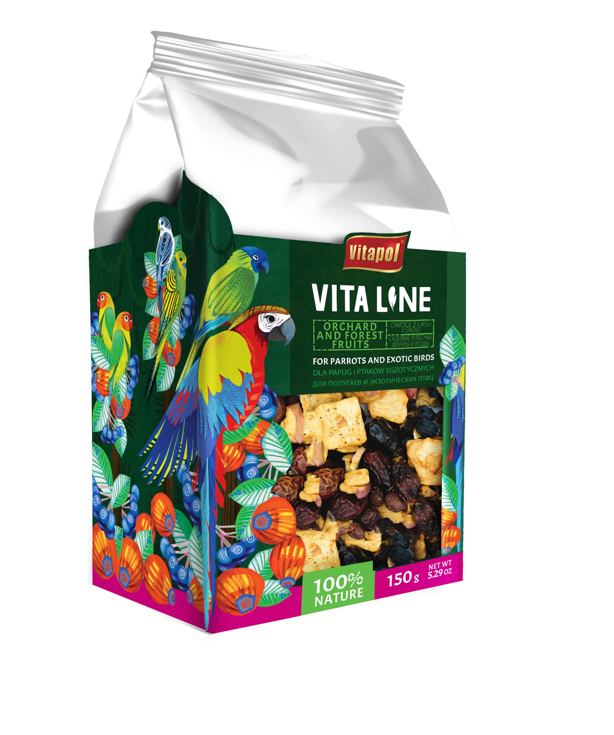 Vitaline owoce lasu i saduy dla papug i ptaków egzotycznych 150 g