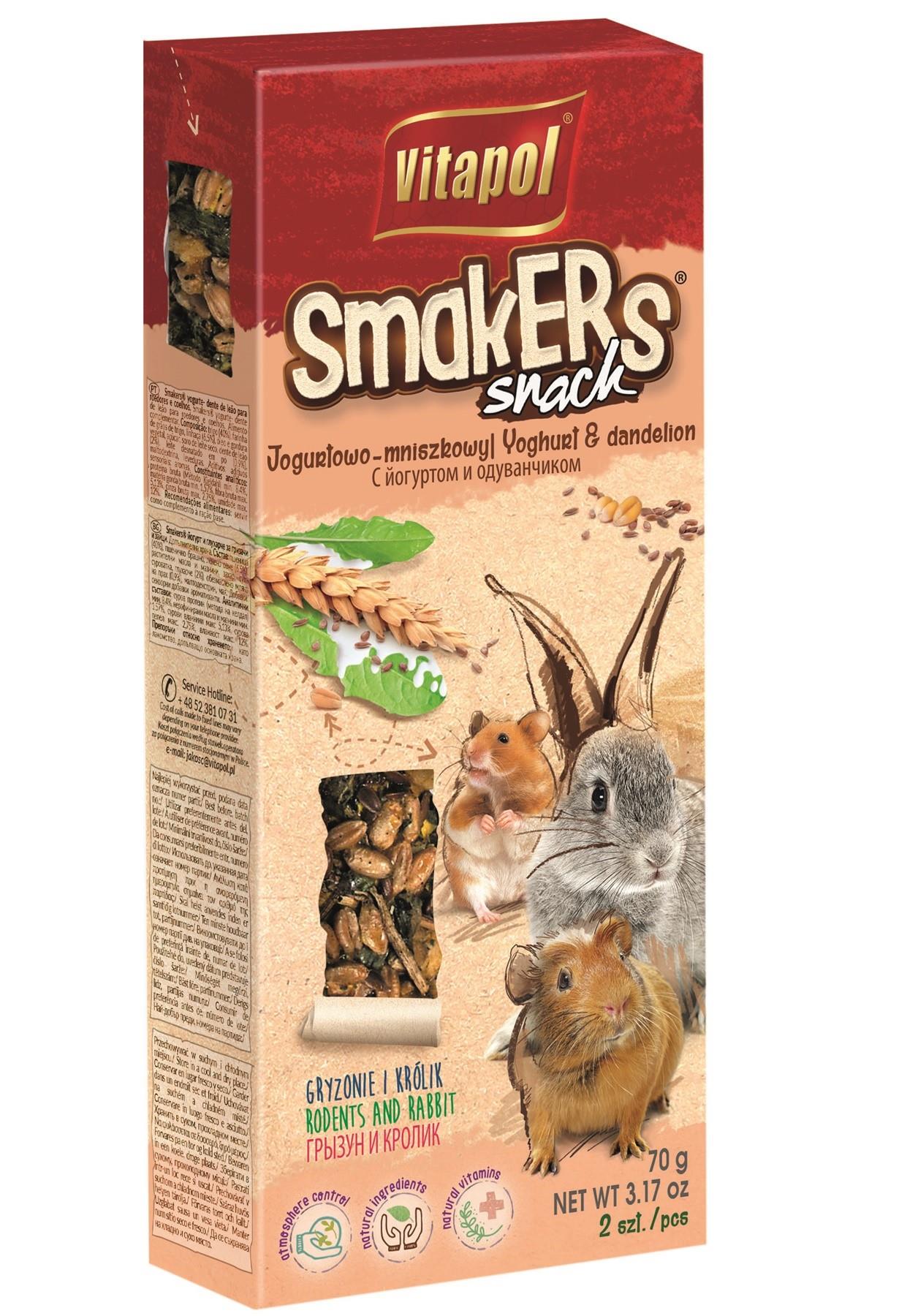 Smakers Snack jogurtowo-mniszkowy dla gryzoni i królika 2 szt 90 g