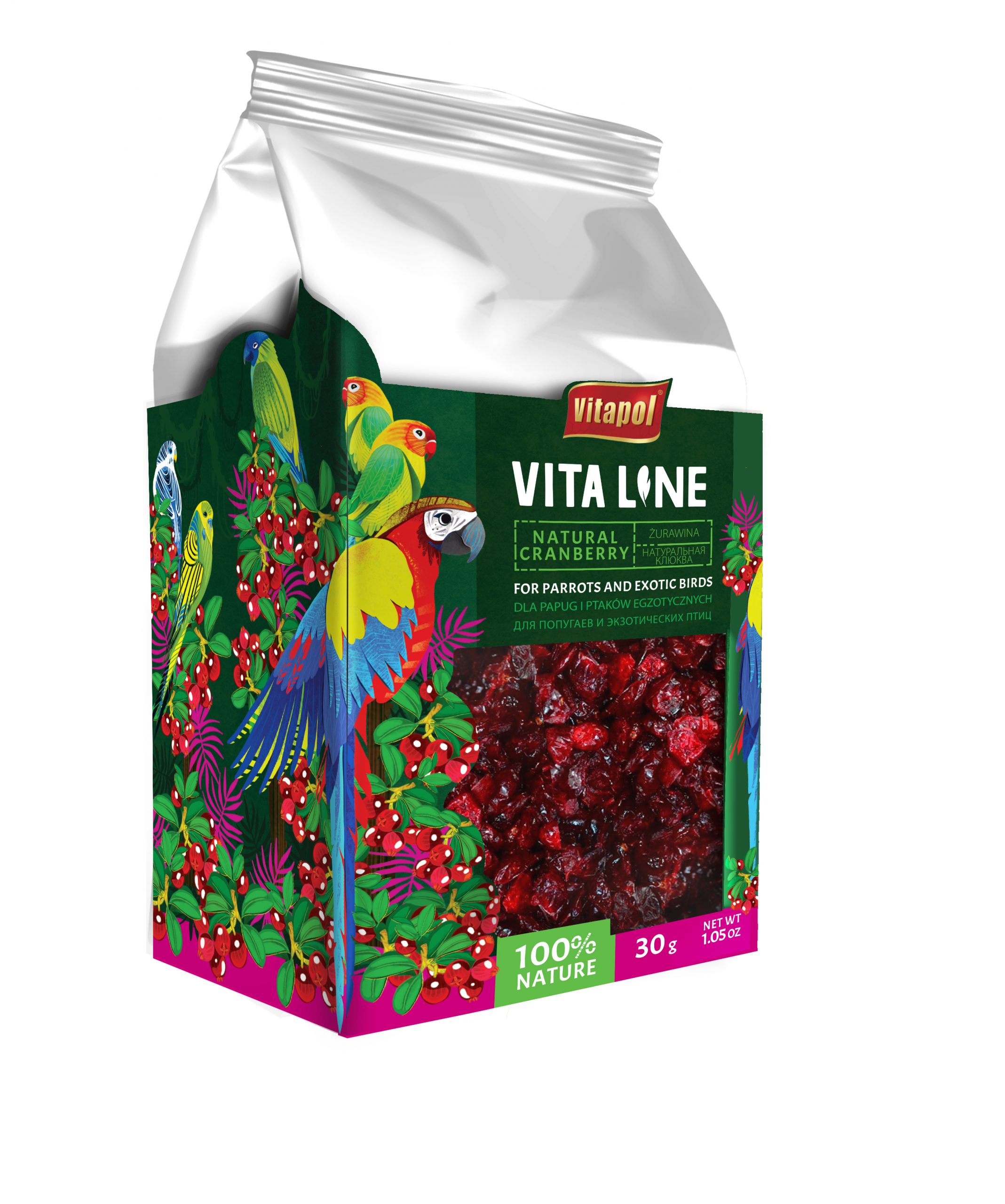 Vitaline Żurawina dla papug i ptaków egzotycznych 30 g