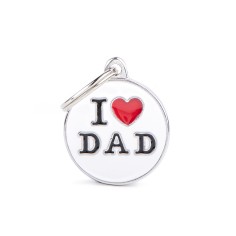 Charms Pequeño "I Love Dad" ID Tag