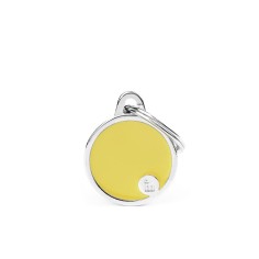 Basic Handmade Small Yellow Circle ID Tag