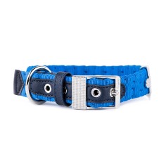 MyFamily Milano Collar en Premier Quality Italian Light Blue Nylon para Perro