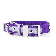 MyFamily Milano Collar en Premier Quality Italian Purple Nylon para Perro
