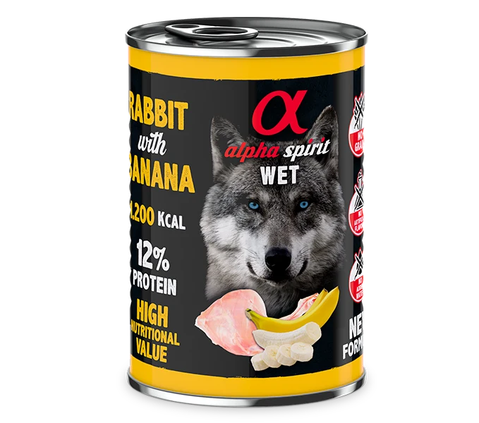Paté de Conejo con Plátano para Perros