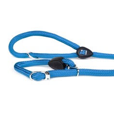 Polyester rope blue no pull perro correa of the memopet collection con NFC technology.