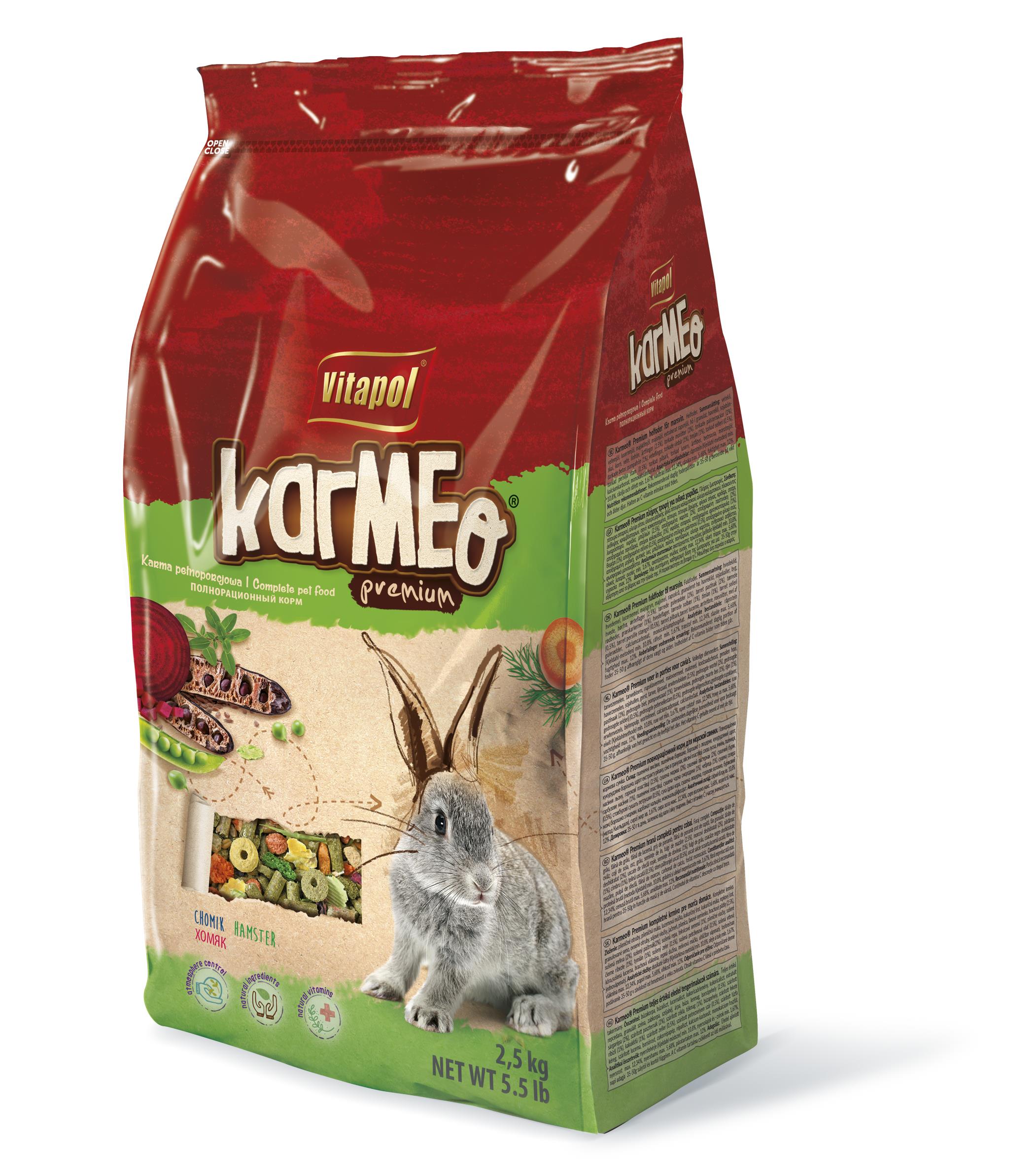 Karmeo Premium karma pełnoporcjowa dla królika 2,5 kg