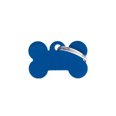Basic Small Aluminum Blue Bone ID Tag