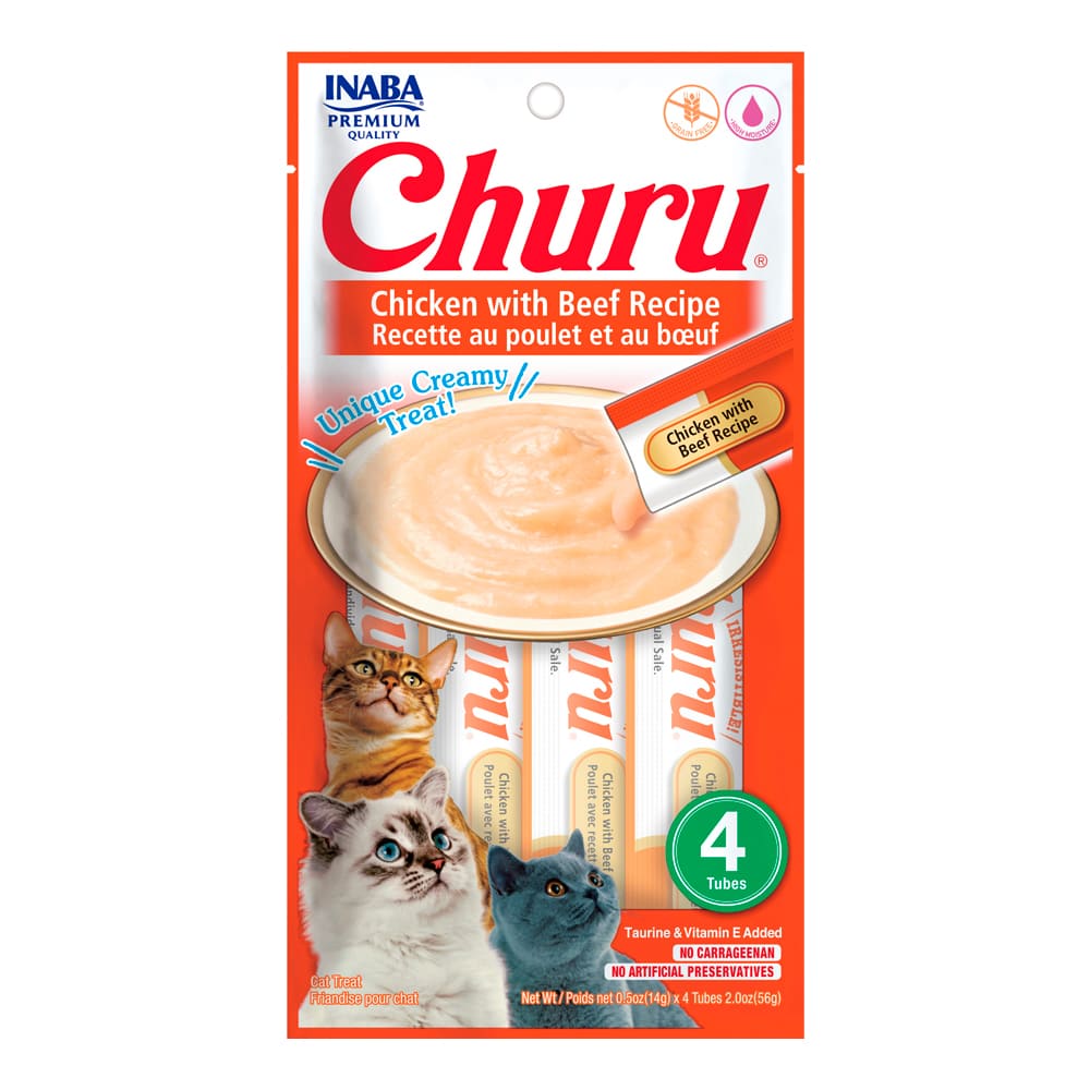 Churu de pollo con carne