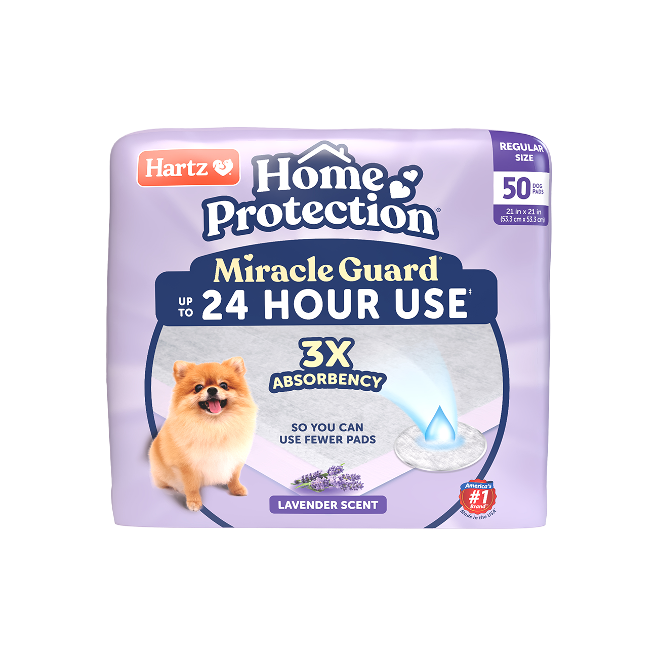 Hartz® Home Protection® Miracle Guard® Lavender Scented Extra Absorbent Dog Pads - 50 count