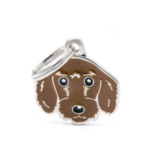 Friends Wirehaired Dachshund Brown ID Tag
