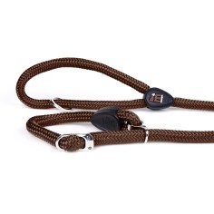 Polyester rope brown no pull perro correa of the memopet collection con NFC technology.