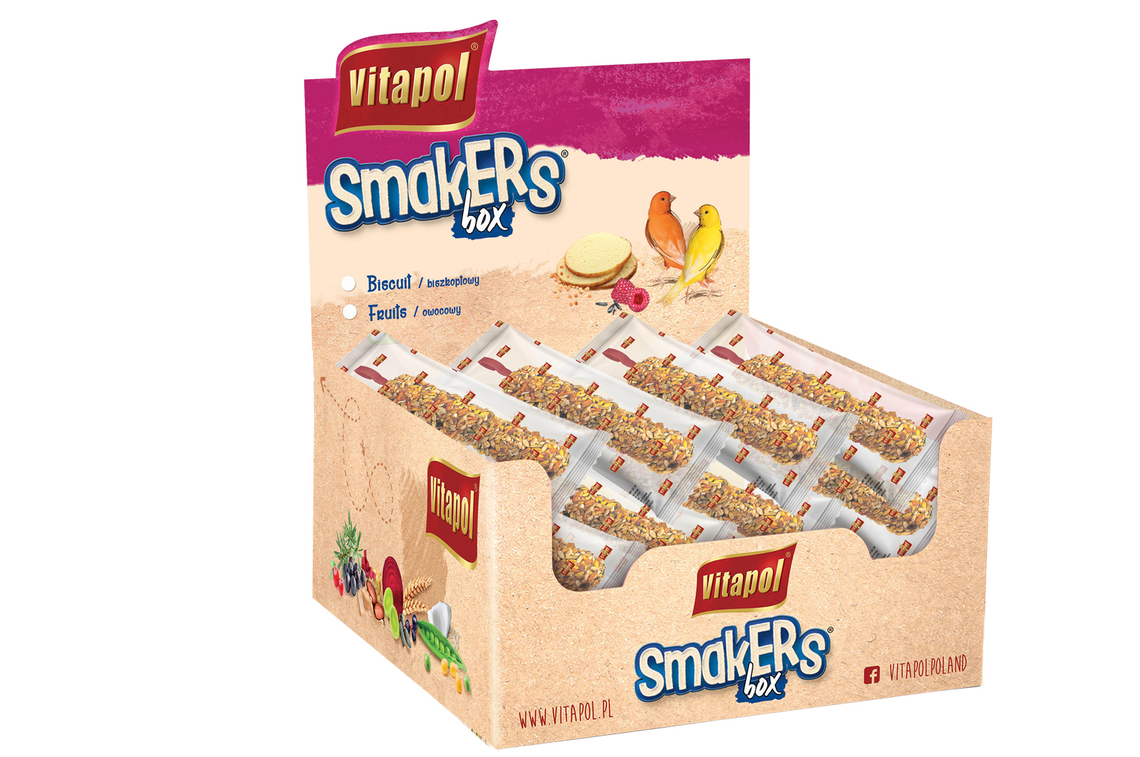 Smakers biszkoptowy dla kanarka 12szt/caja