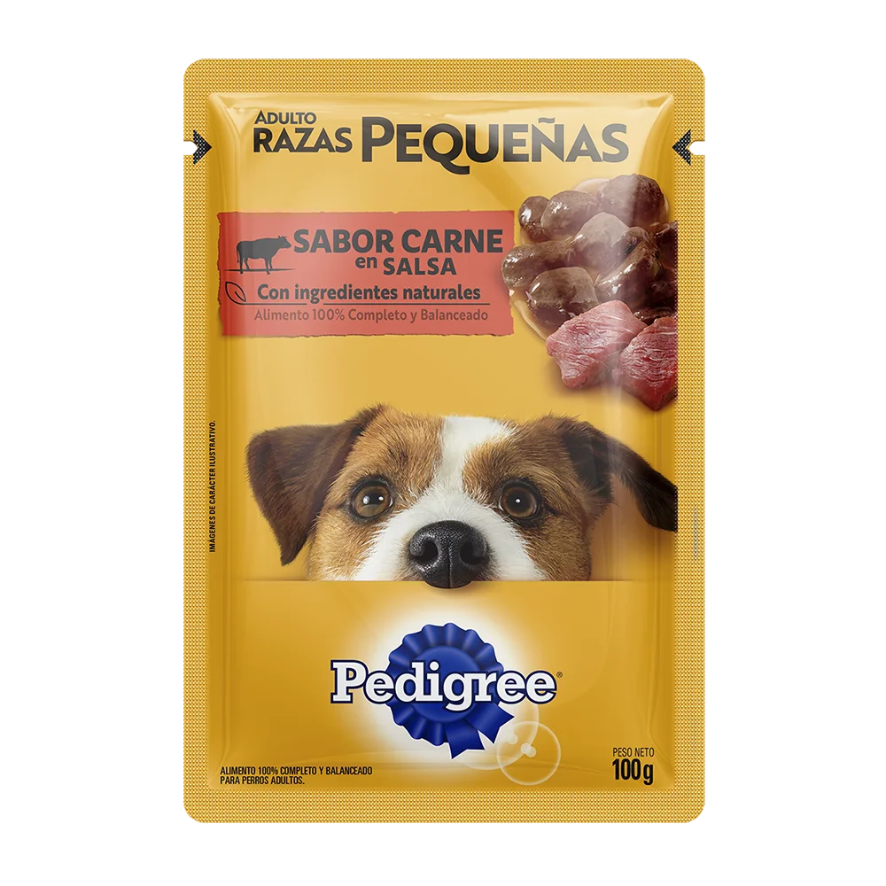 PEDIGREE® SOBRES™ Adulto Razas Pequeñas En Salsa Sabor Carne