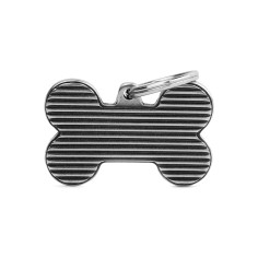 Bronx Big Shutter Bone ID Tag in Antique Silver