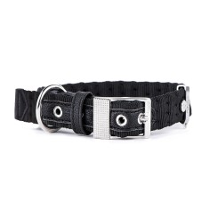 MyFamily Milano Collar en Premier Quality Italian Black Nylon para Perro