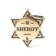 Bronx Sheriff Star ID Tag in English Brass