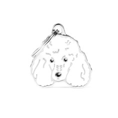 Friends White Poodle ID Tag