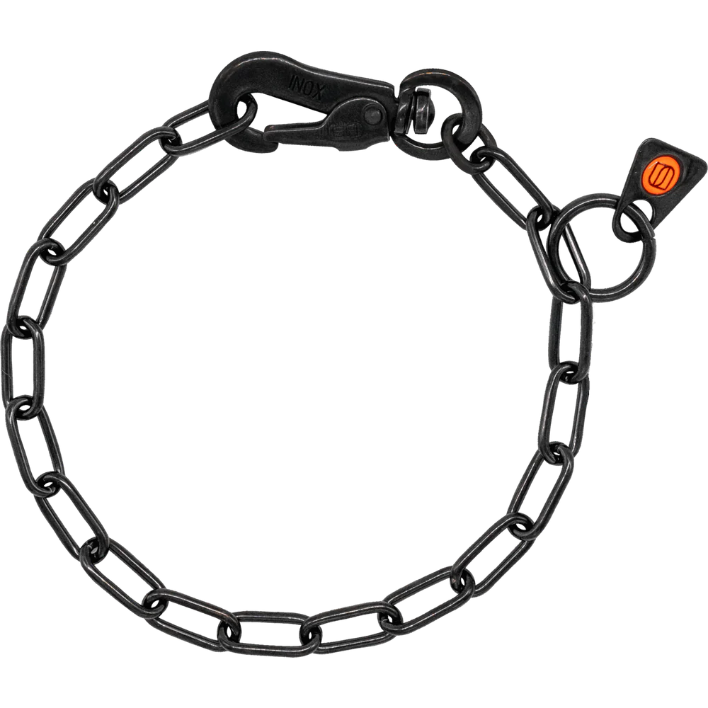 Herm. Sprenger Black Stainless Micro Adjustable Chain Dog Training Collar with SPRENGER Hook