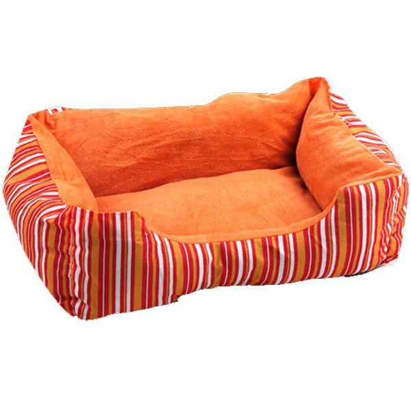 CAMA CÃO CUDDLER LISTRA LARANJA