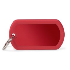 Hushtag Big Aluminum Red Military ID Tag con Rubber
