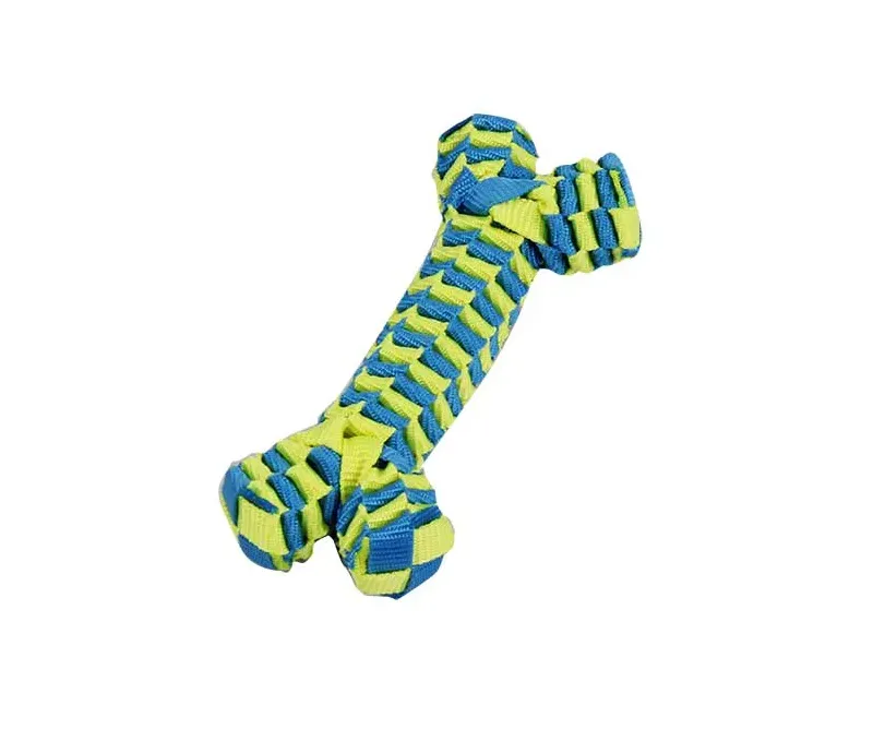 BRINQUEDO EM NYLON TRANÇADO -OSSO 16 CM