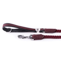 MyFamily London Correa en Fine Crafted Purple Leatherette y Rope para Perro