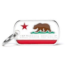 Flags California ID Tag