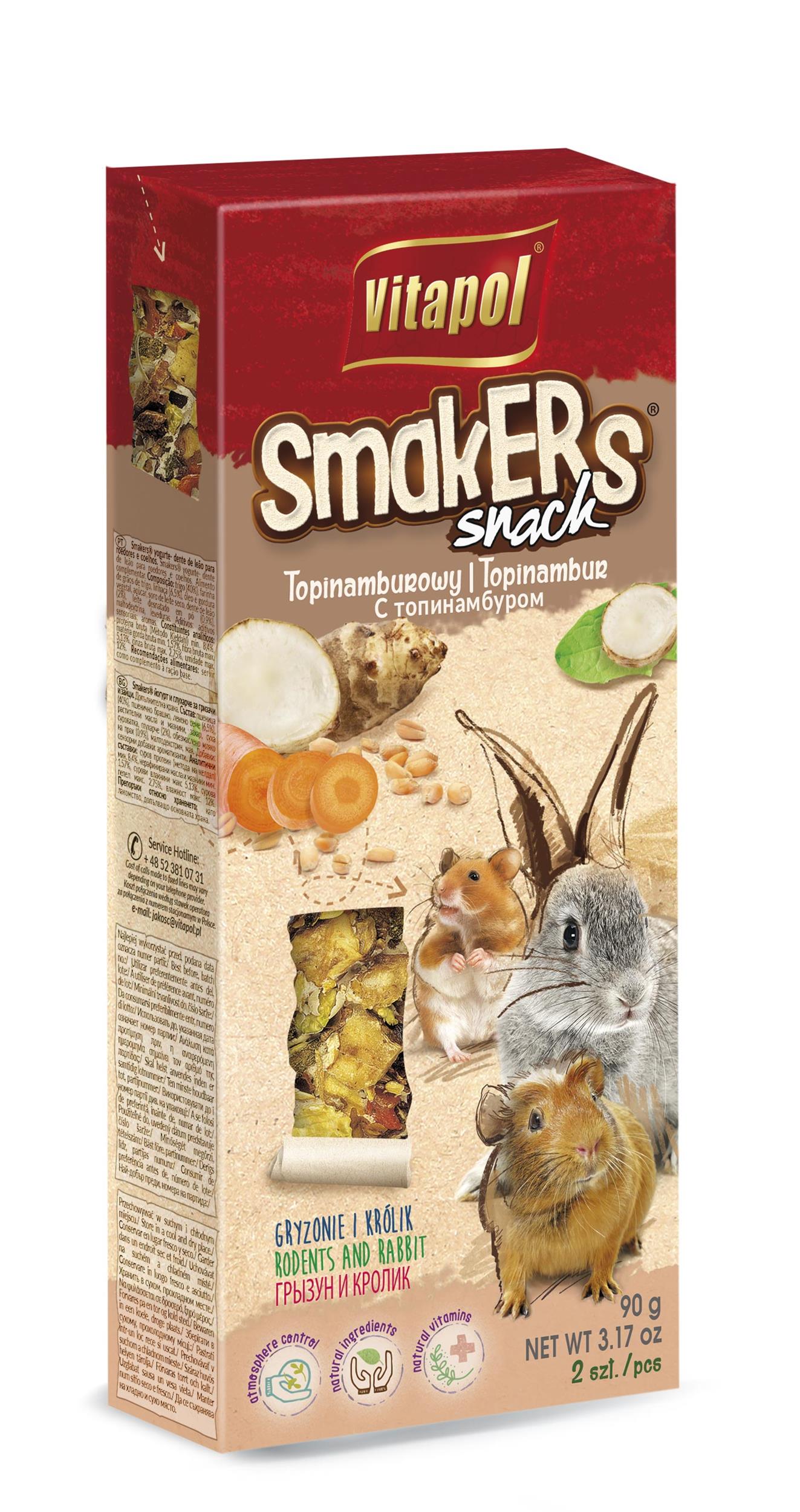 Smakers Snack topinamburowy dla gryzoni i królika 2 szt 90 g
