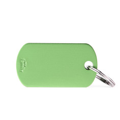Basic Small Green Military ID Tag in Aluminum
