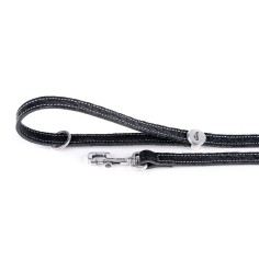 Black El Paso Leash in Genuine Leather