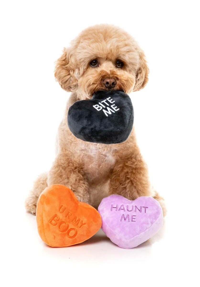 Spooky Candy Hearts 3PK - Dog Toy