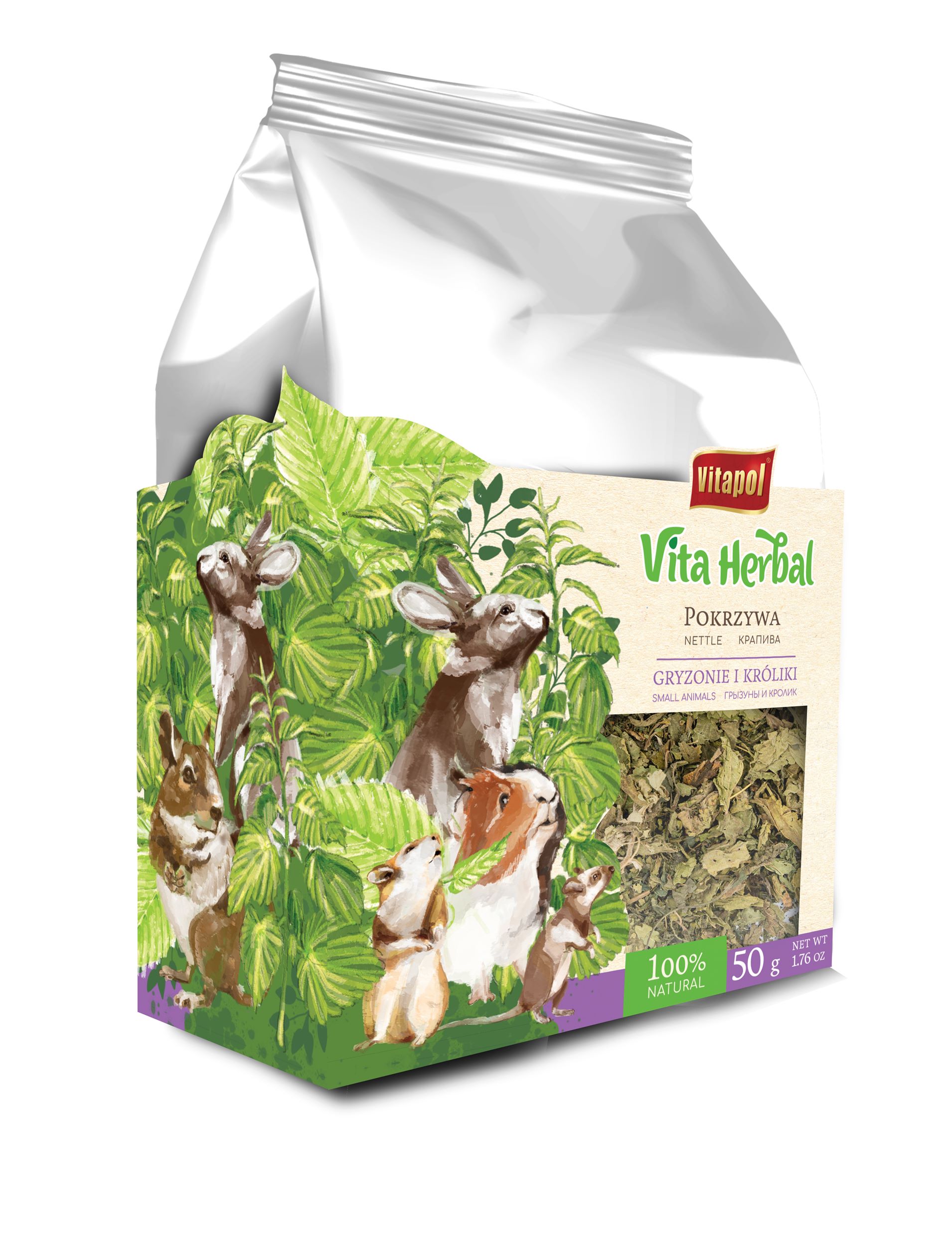 Vita Herbal suszony liść pokrzywy dla królików i gryzoni 50 g