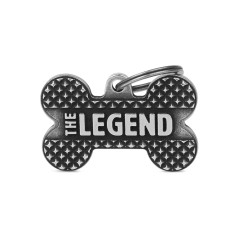 Bronx "The Legend" Big Bone ID Tag in Antique Silver