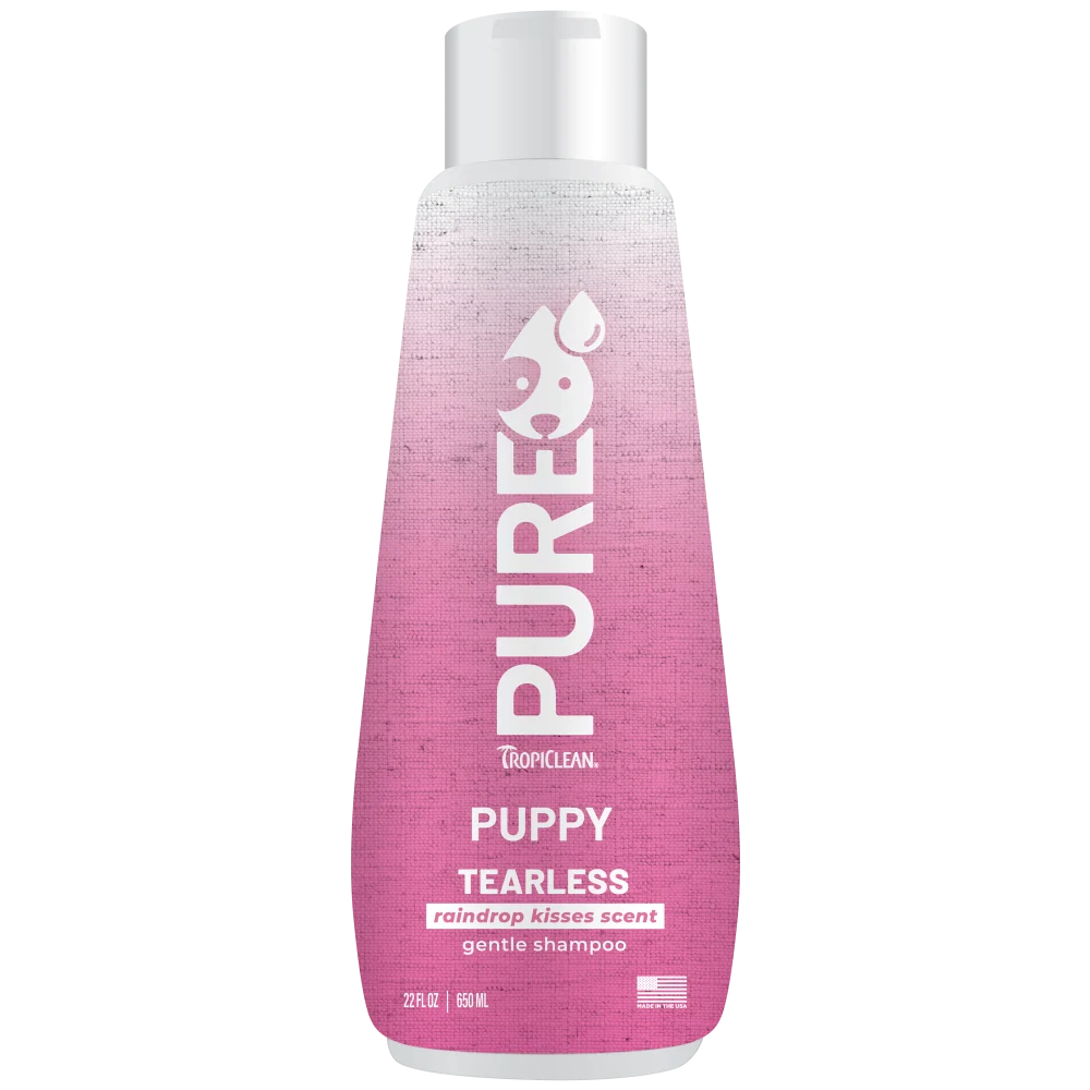 TropiClean PURE Raindrop Kisses Tearless Plant-Based Puppy Shampoo