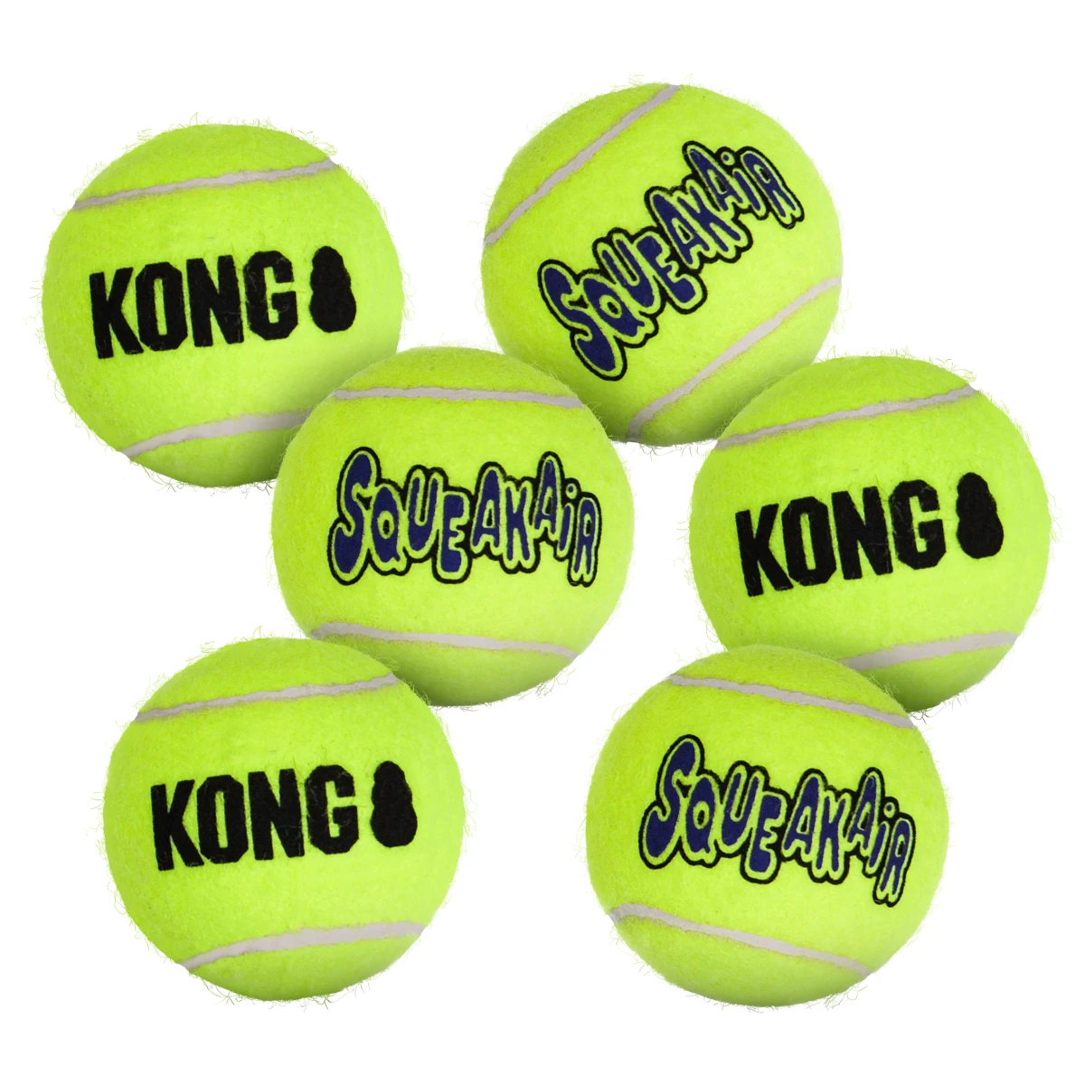 SqueakAir Balls Mediano, 6 Paquete