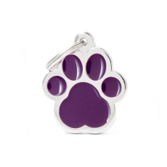 Classic Big Purple Paw ID Tag