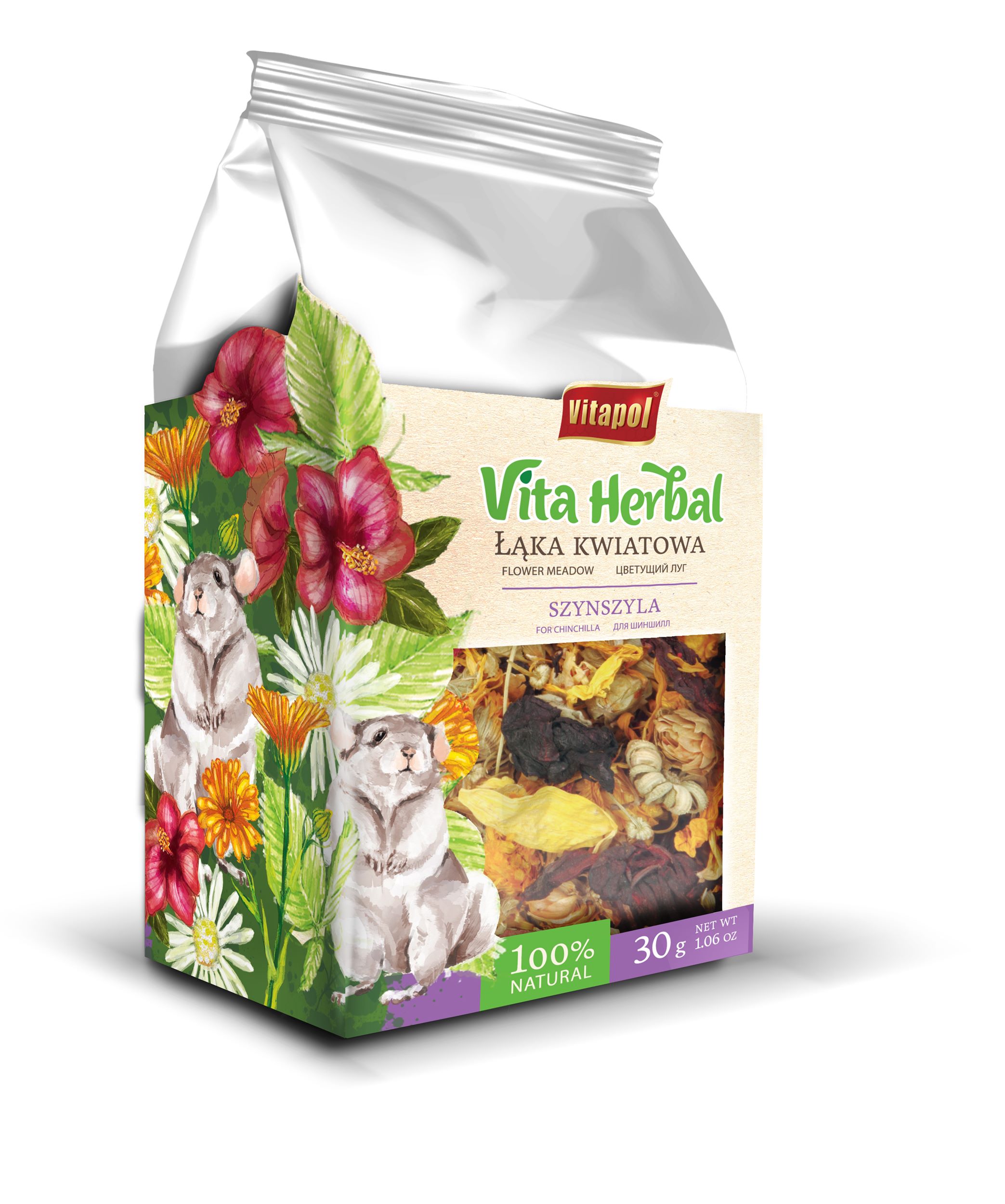 Vita Herbal przekąska łąka kwiatowa dla szynszyli 30 g