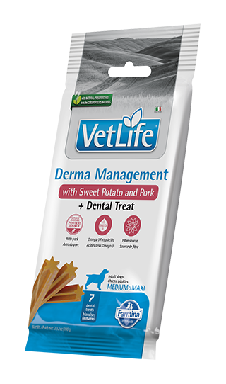 dental treat Derma Management with Sweet Potato and Pork for medium & maxi dog