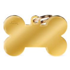 Basic XL Bone ID Tag in Gold-Plated Brass