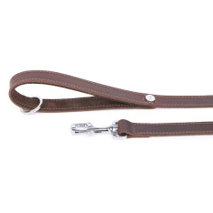 Brown Ginevra Correa en Leather con Chrome Finishes