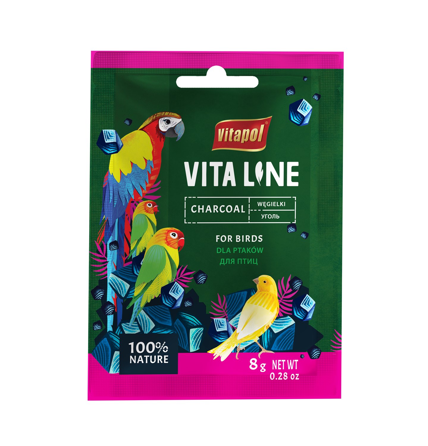 Vitaline węgielki dla ptaków 8 g