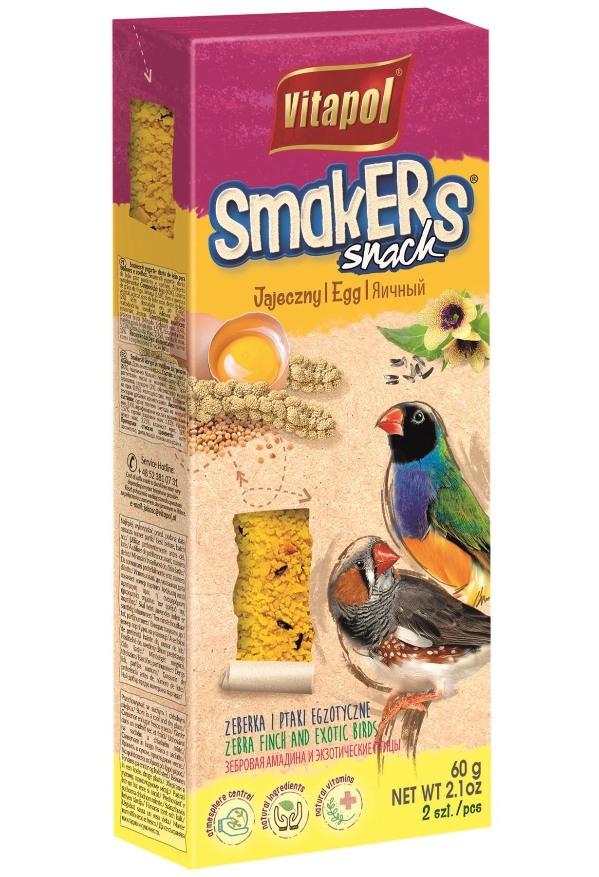 Smakers Snack jajeczny dla zeberek i ptaków egzotycznych 2 szt.
