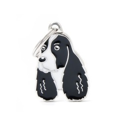 Friends Black and White Springer Spaniel ID Tag