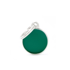 Basic Handmade Small Green Circle ID Tag