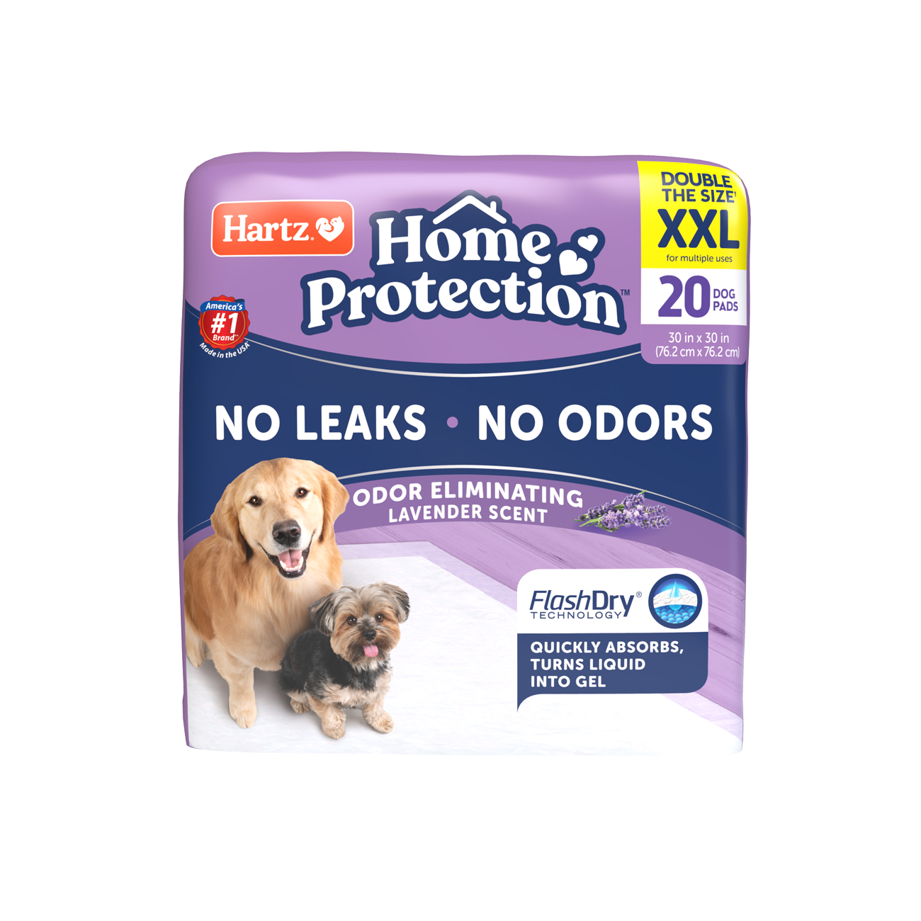 Hartz® Home Protection® XXL Odor Eliminating Dog Pads 20 Count - Lavender Scent