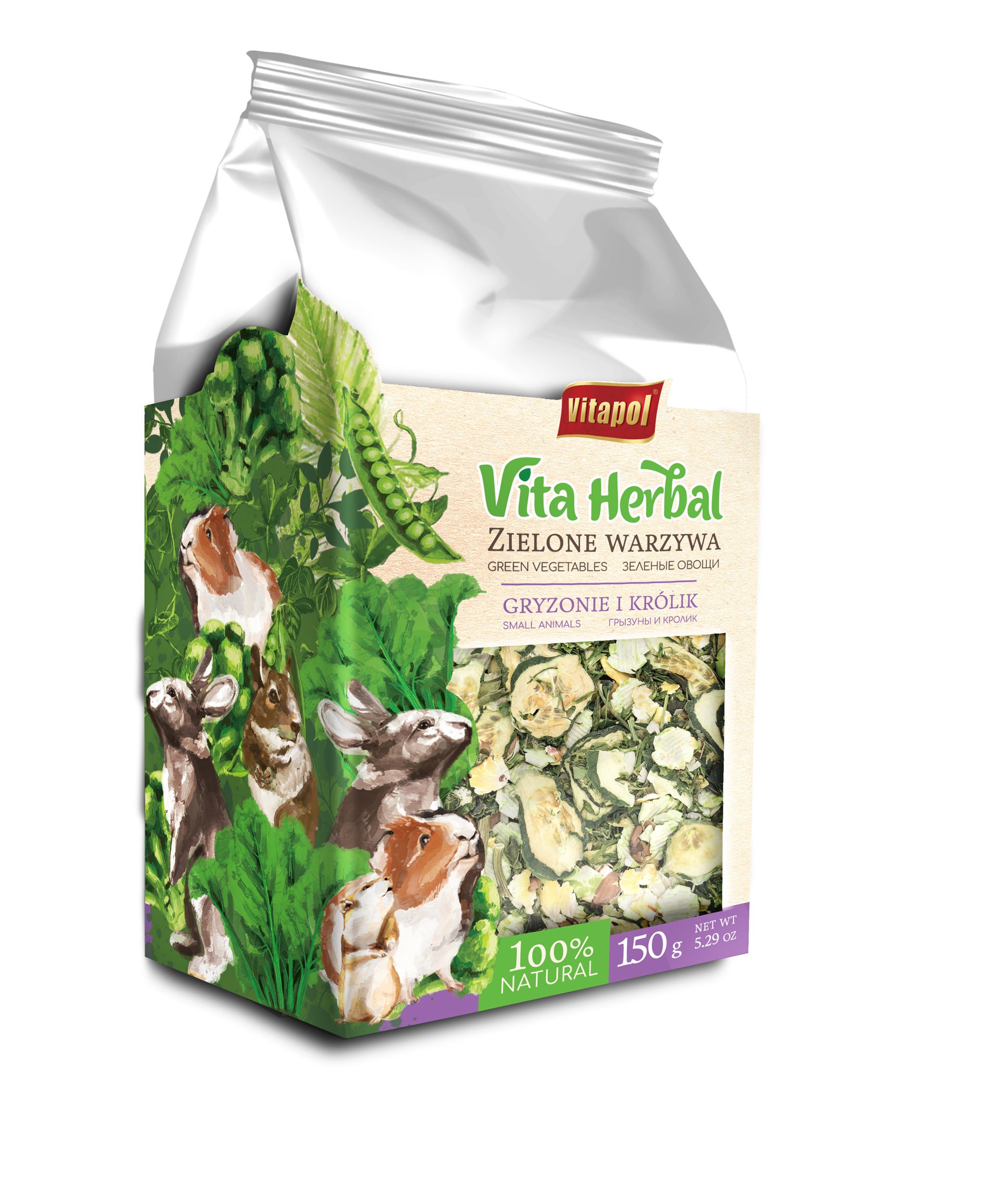 Vita Herbal przekąska zielone warzywa dla gryzoni i królika 150 g