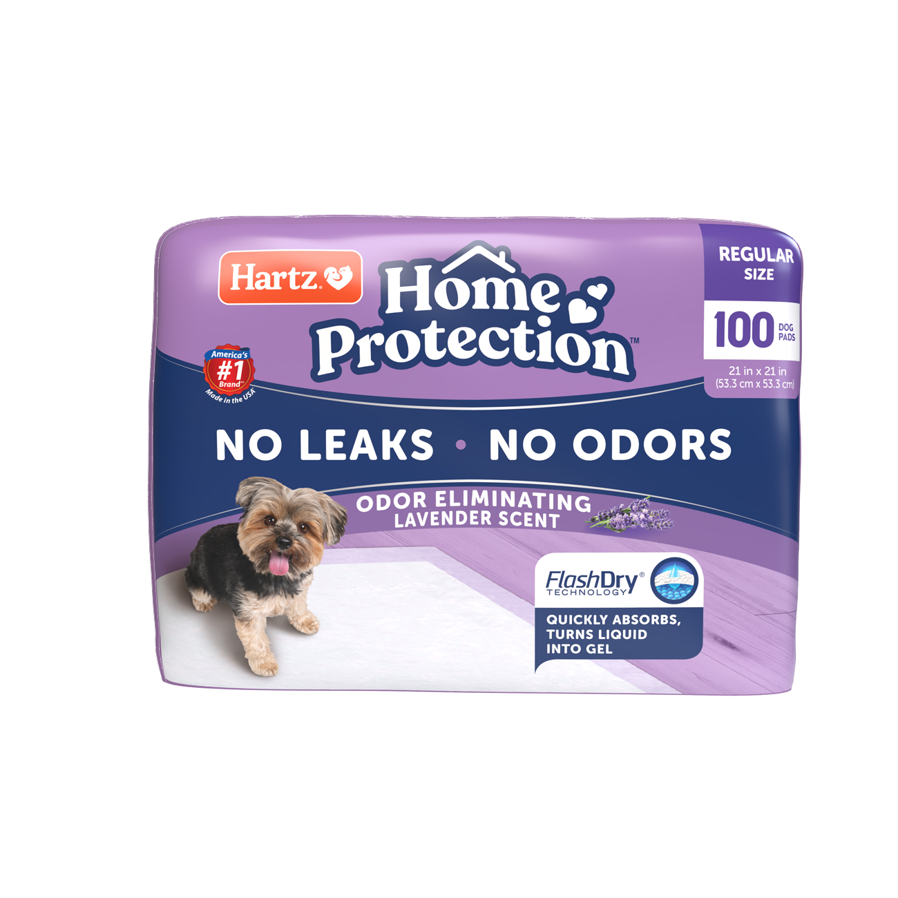 Hartz® Home Protection® Odor Eliminating Dog Pads 100 Count - Lavender Scent