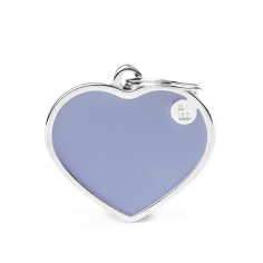 Basic Handmade Big Lilac Heart ID Tag