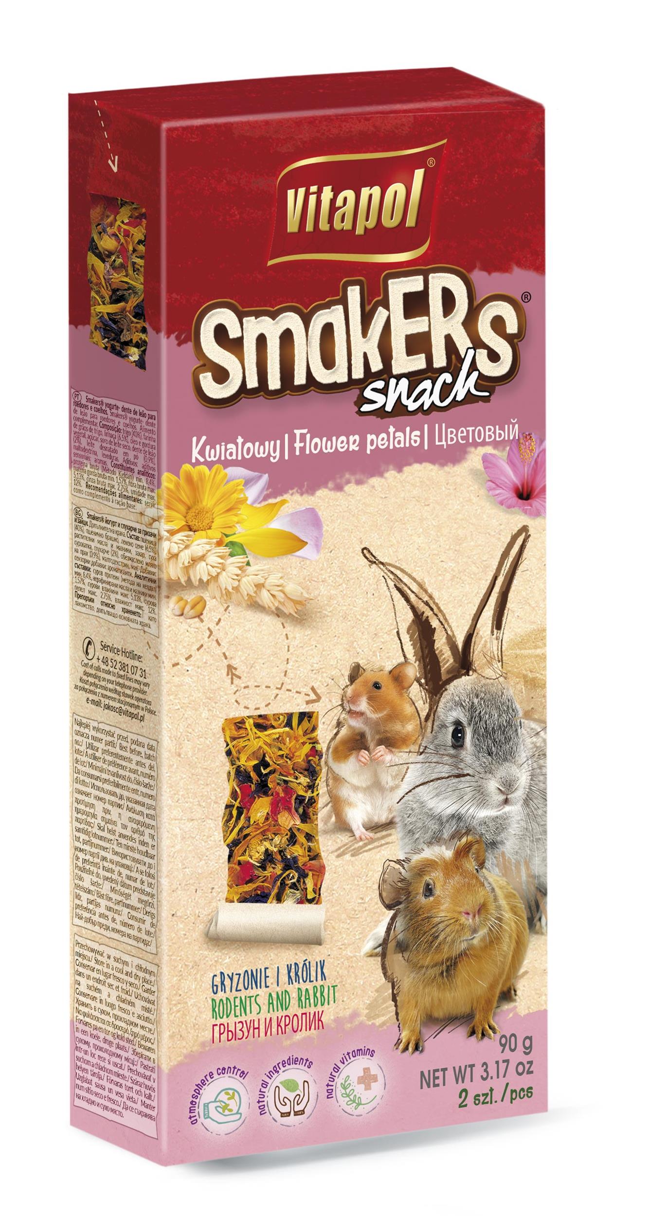 Smakers Snack kwiatowy dla gryzoni i królika 2 szt 80 g