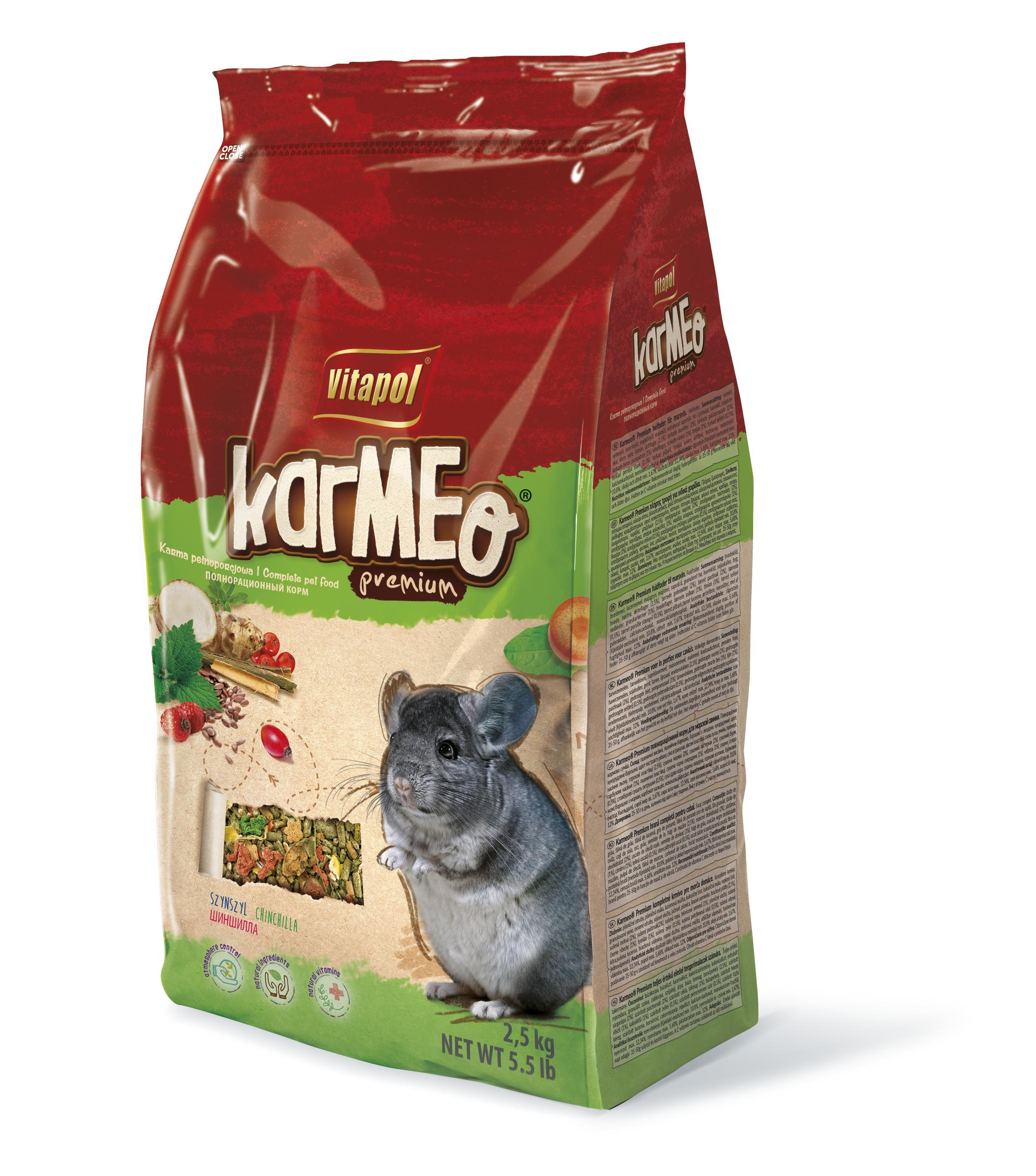 Karmeo Premium karma pełnoporcjowa dla szynszyli 2,5 kg
